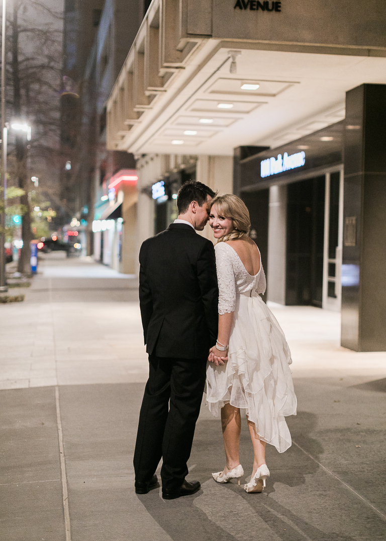 downtown okc bride and groom photo