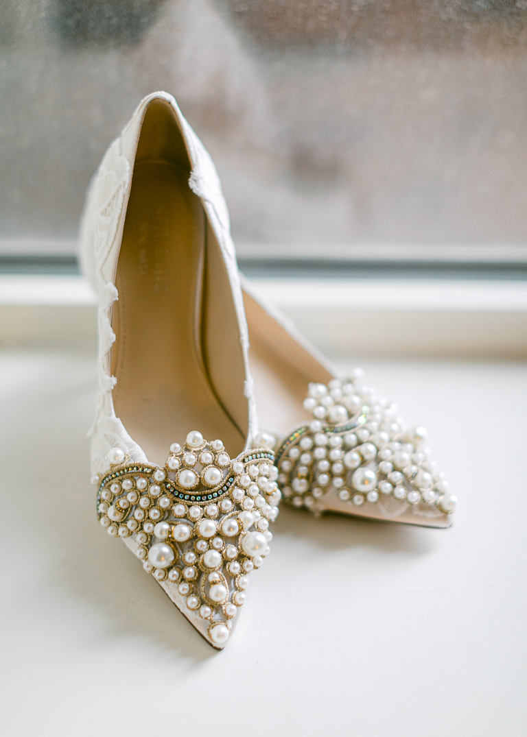 brides wedding heels